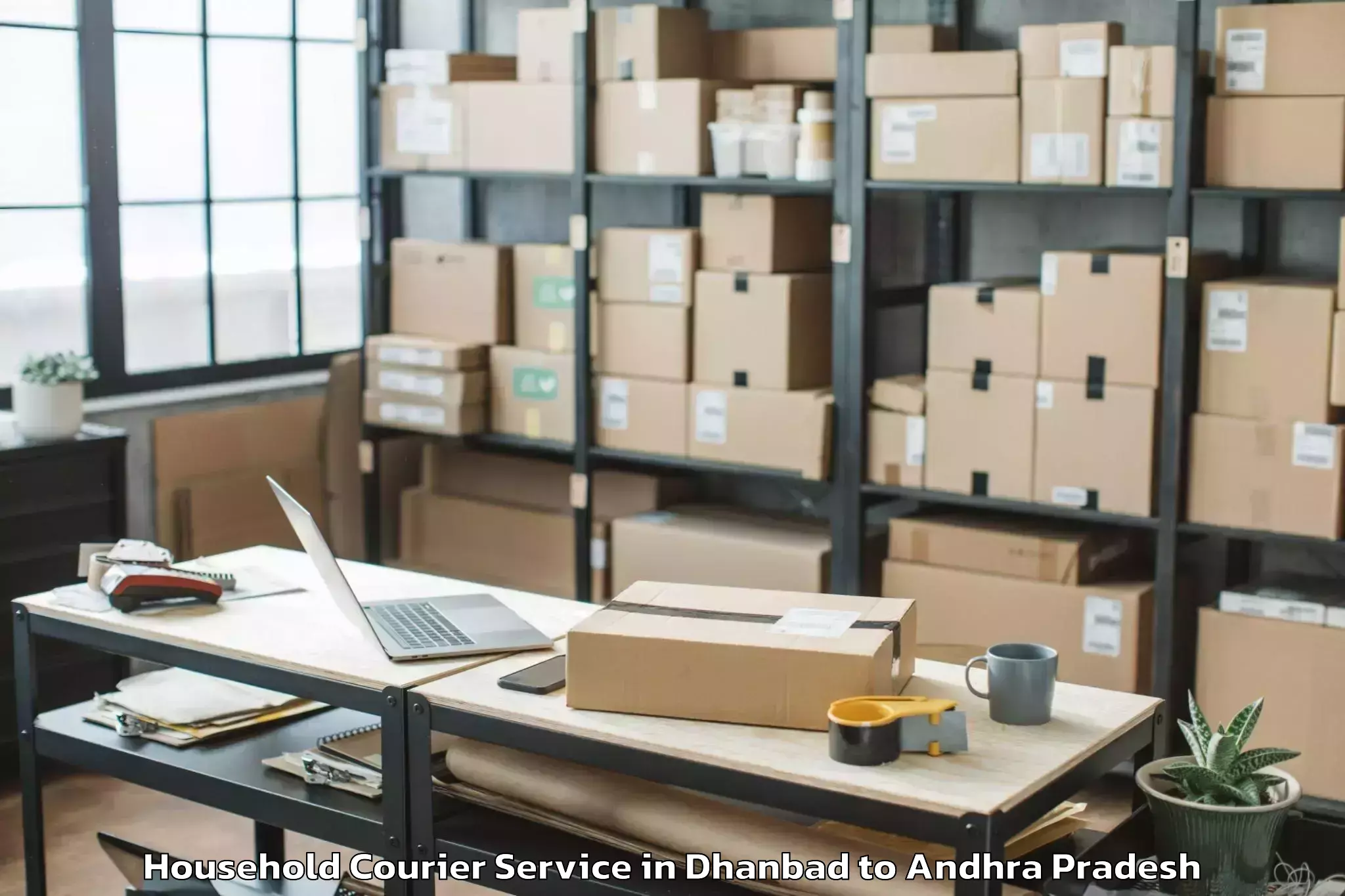 Hassle-Free Dhanbad to Pedapudi Household Courier